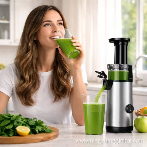 Portable Compact Centrifugal Juicer with Self-Cleaning Electric Spanish Stainless Steel Blades and Quiet Motor